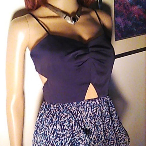 BCB Generation Dress Size 4 Side & Front Keyholes High Low Ruffle Lined Cute - Picture 2 of 6